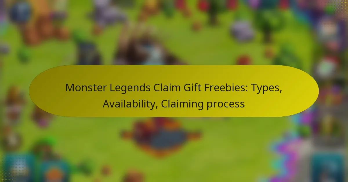 Monster Legends Claim Gift Freebies: Types, Availability, Claiming process