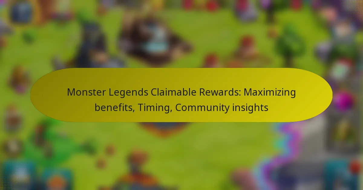 Monster Legends Claimable Rewards: Maximizing benefits, Timing, Community insights