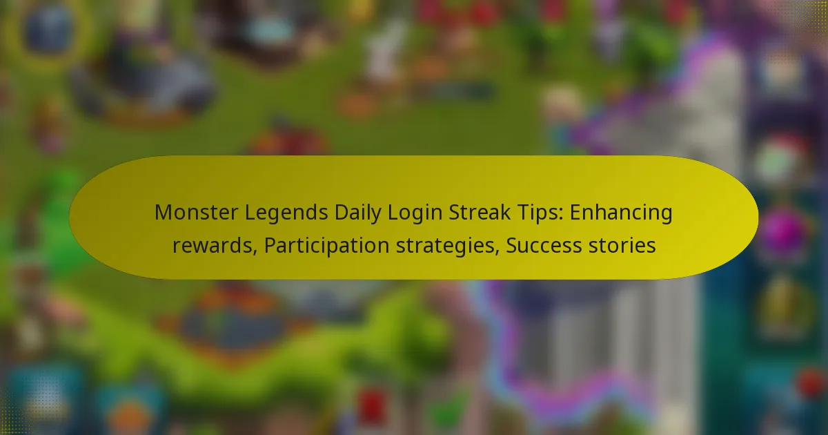Monster Legends Daily Login Streak Tips: Enhancing rewards, Participation strategies, Success stories