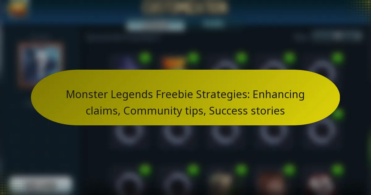Monster Legends Freebie Strategies: Enhancing claims, Community tips, Success stories
