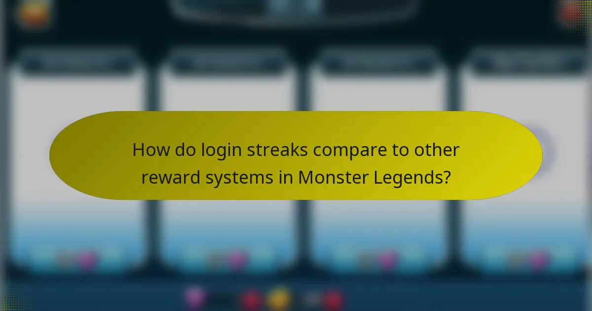 How do login streaks compare to other reward systems in Monster Legends?
