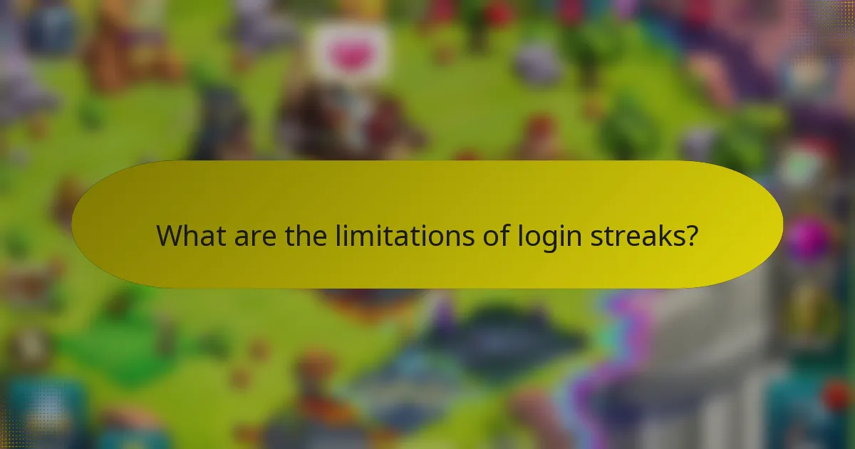 What are the limitations of login streaks?