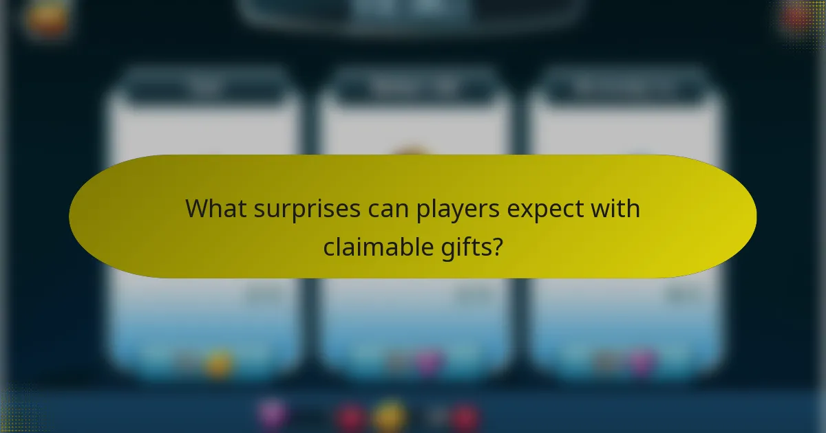 What surprises can players expect with claimable gifts?